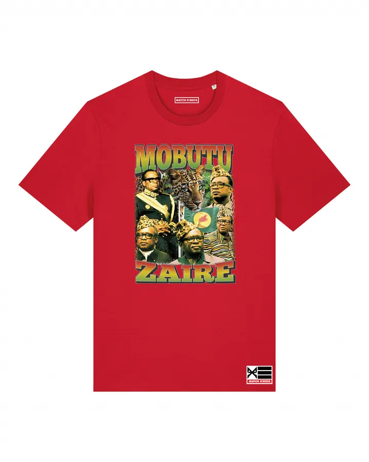 T-shirt Mobutu Zaïre rouge